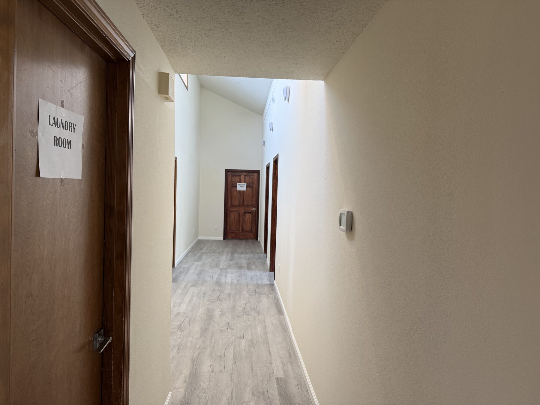 Hallway with laundry room